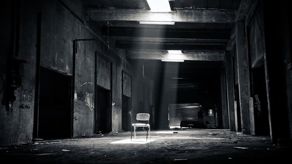a dark warehouse