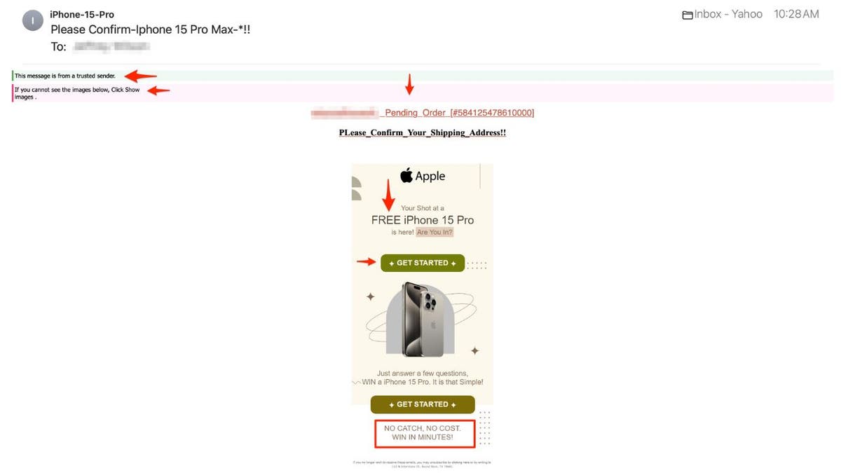 fake apple email