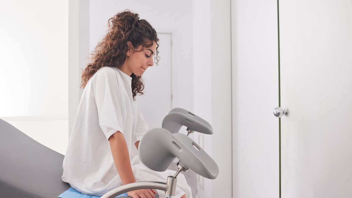 Woman in doctor's office