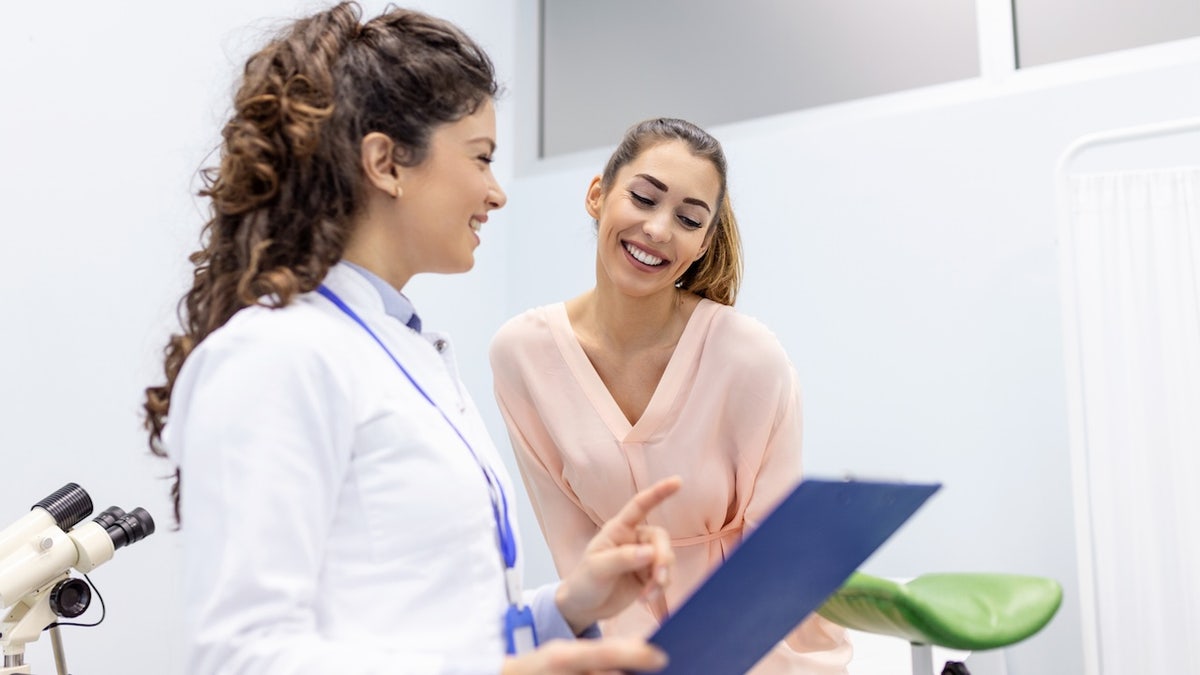 Woman at OB-GYN